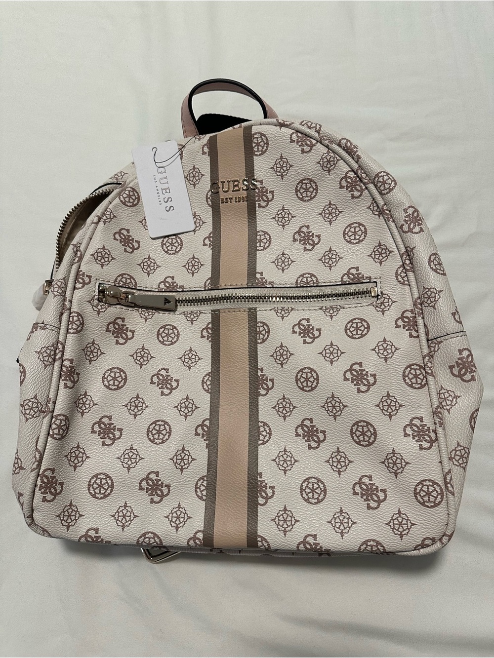 GUESS Vikky Mini Backpack Cream & Taupe BRAND NEW